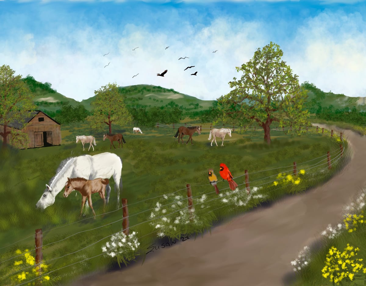 Horse Ranch by Paintings by Susan 