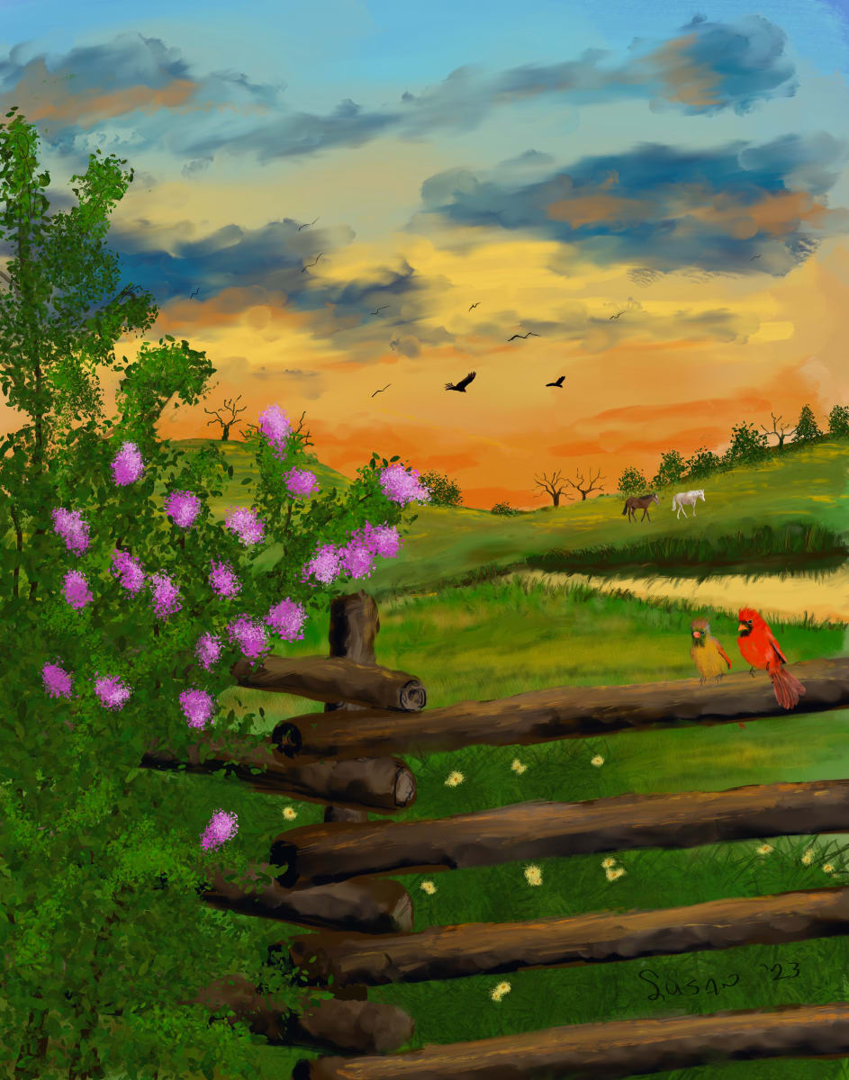 Log Fence by Susan Reich  Image: Log Fence