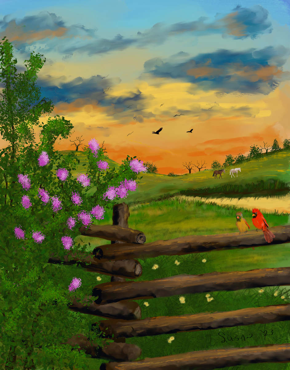 Log Fence by Susan Reich, Image 17.