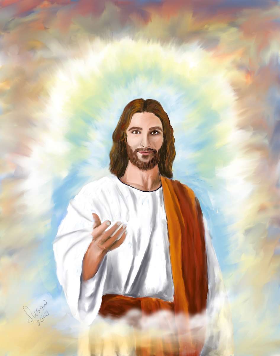 Jesus in Clouds by Susan Reich, Image 5.