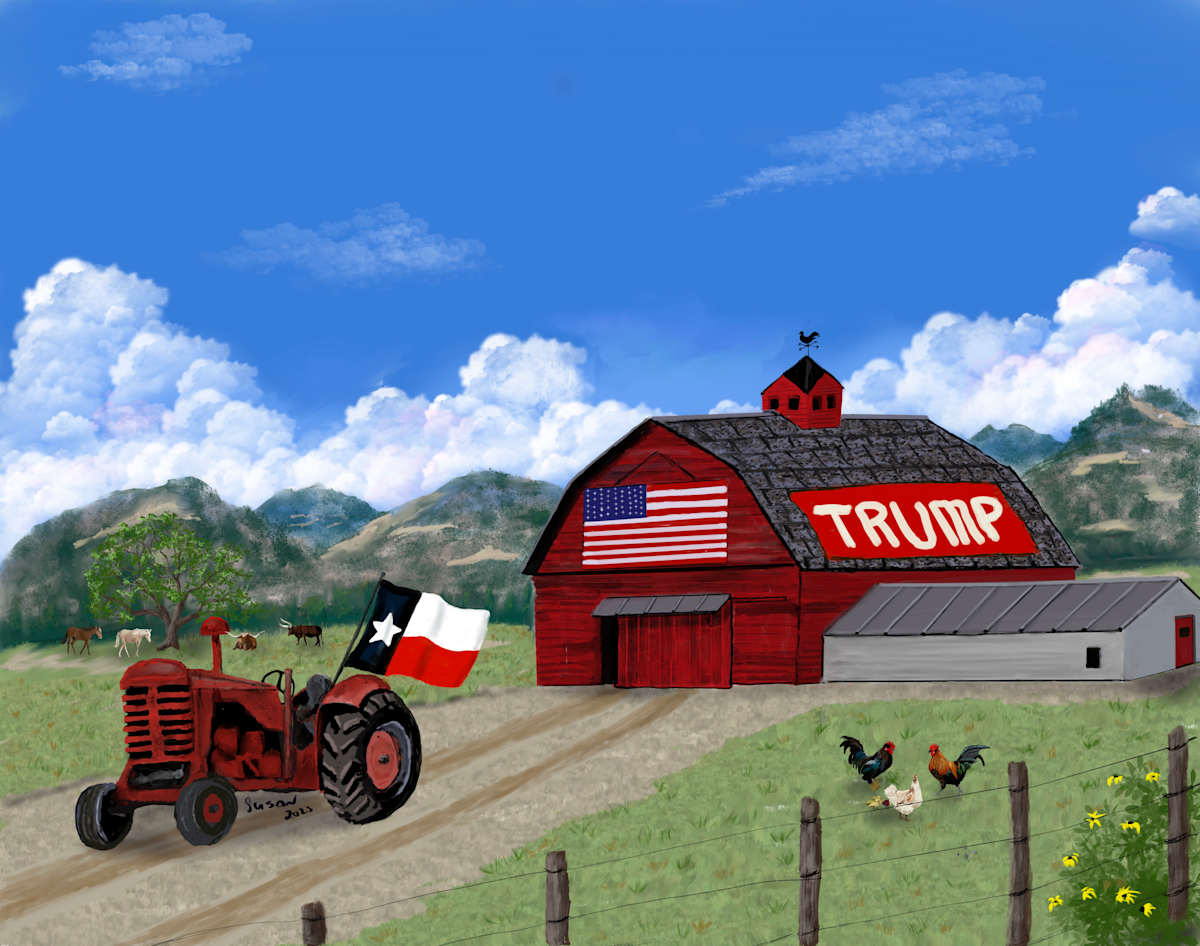 Patriotic Farm 2 by Susan Reich 
