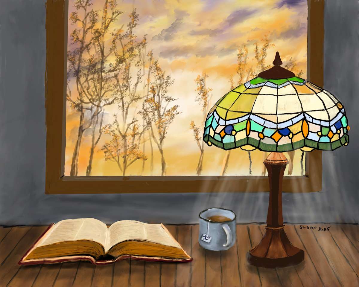 Reading at Sunset by Susan Reich, Image 2.