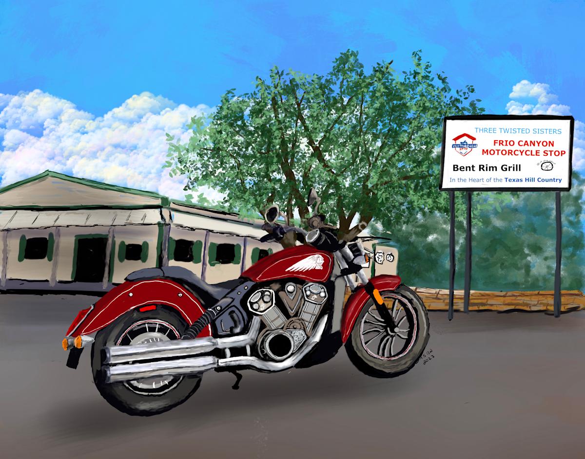 Indian at Bent Rim by Susan Reich 