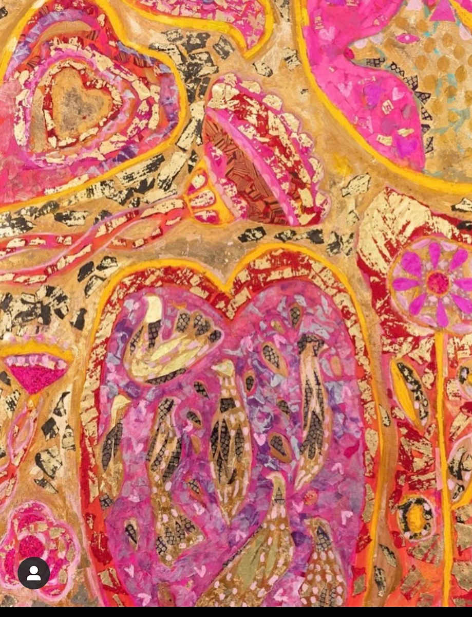 Because You Loved Me by Brook Rosser  Image: Because You Loved Me
36"w x 48"h
Mixed Media on Wood Panel
2022