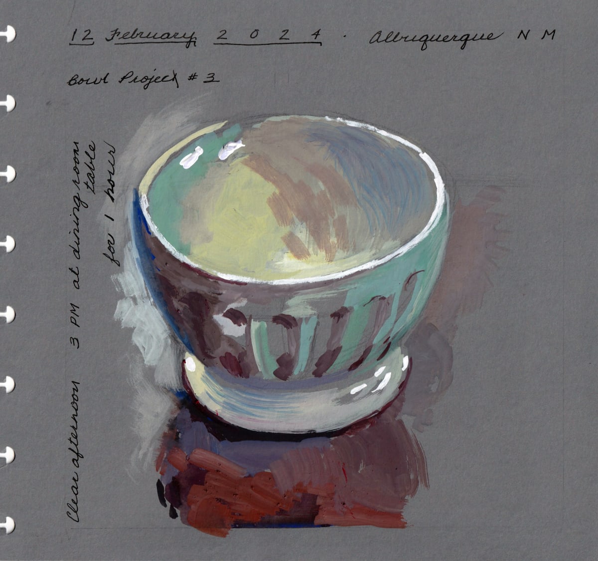 Journey Daybook Page by Margaret Pulis Herrick (Peggy)  Image: Bowl Project #3