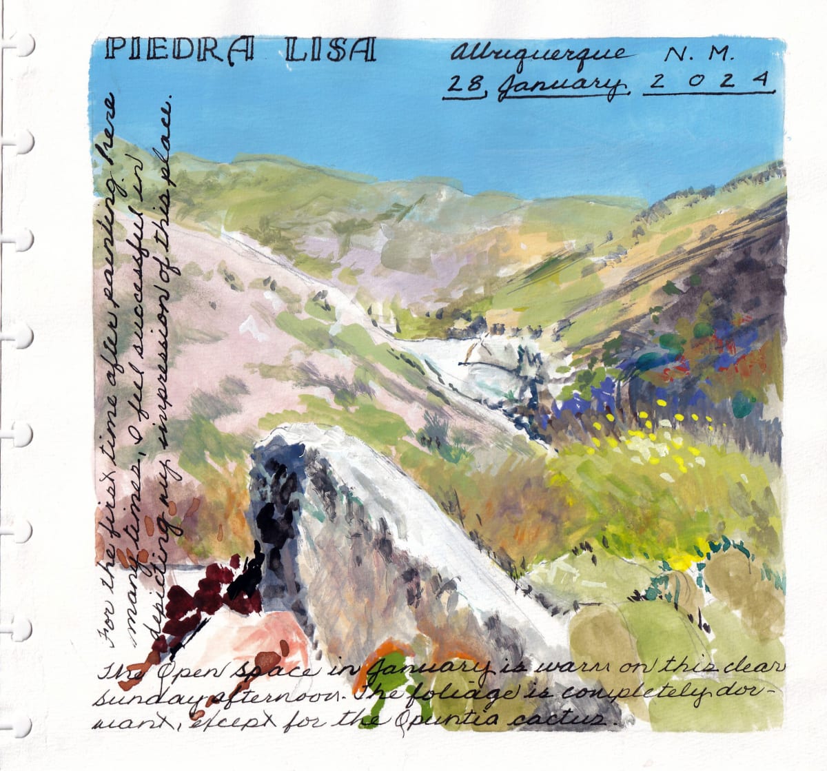 Journey Daybook Page by Margaret Pulis Herrick (Peggy)  Image: Piedra Lisa