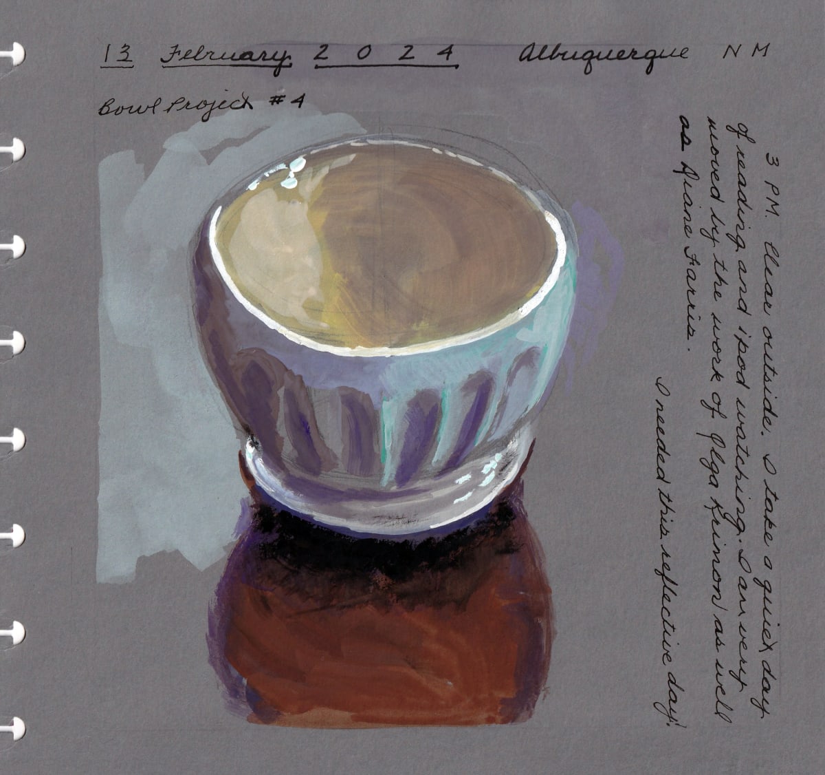 Journey Daybook Page by Margaret Pulis Herrick (Peggy)  Image: Bowl Project #4