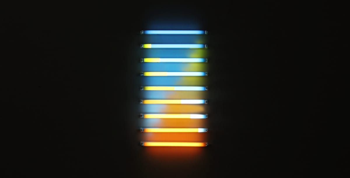 2 Folds (Blue Orange) by James Clar, Image 2.