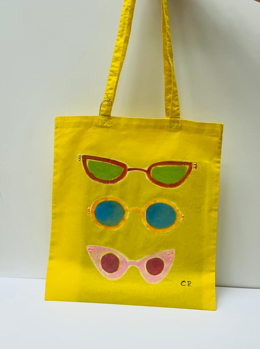 Hand painted Tote bag by Chrissie Richards, Image 6.
