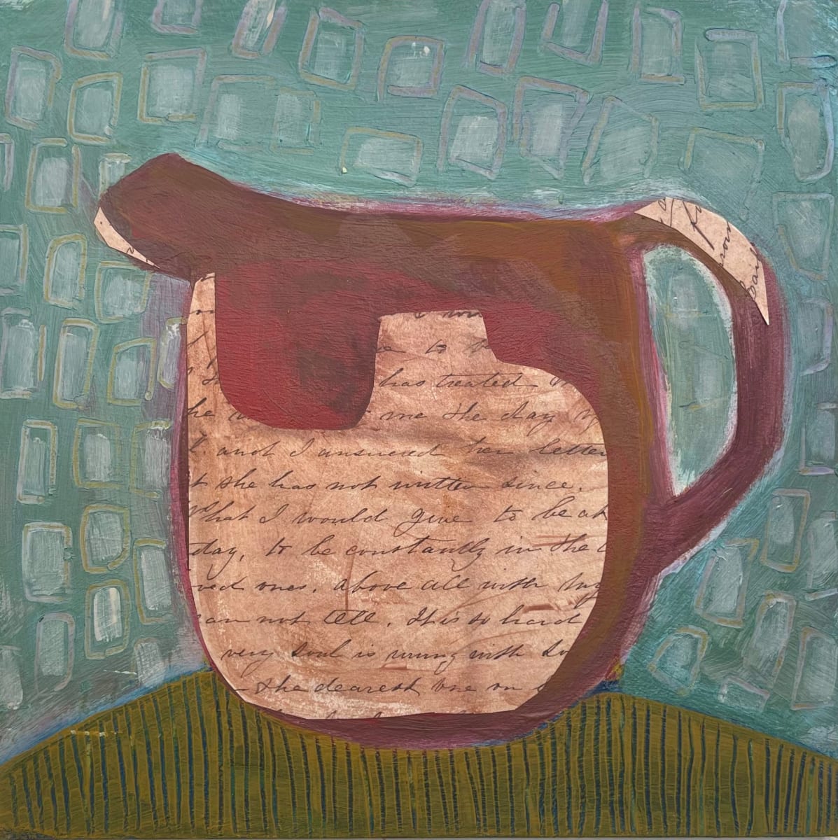 Red Retro Jug by Chrissie Richards 