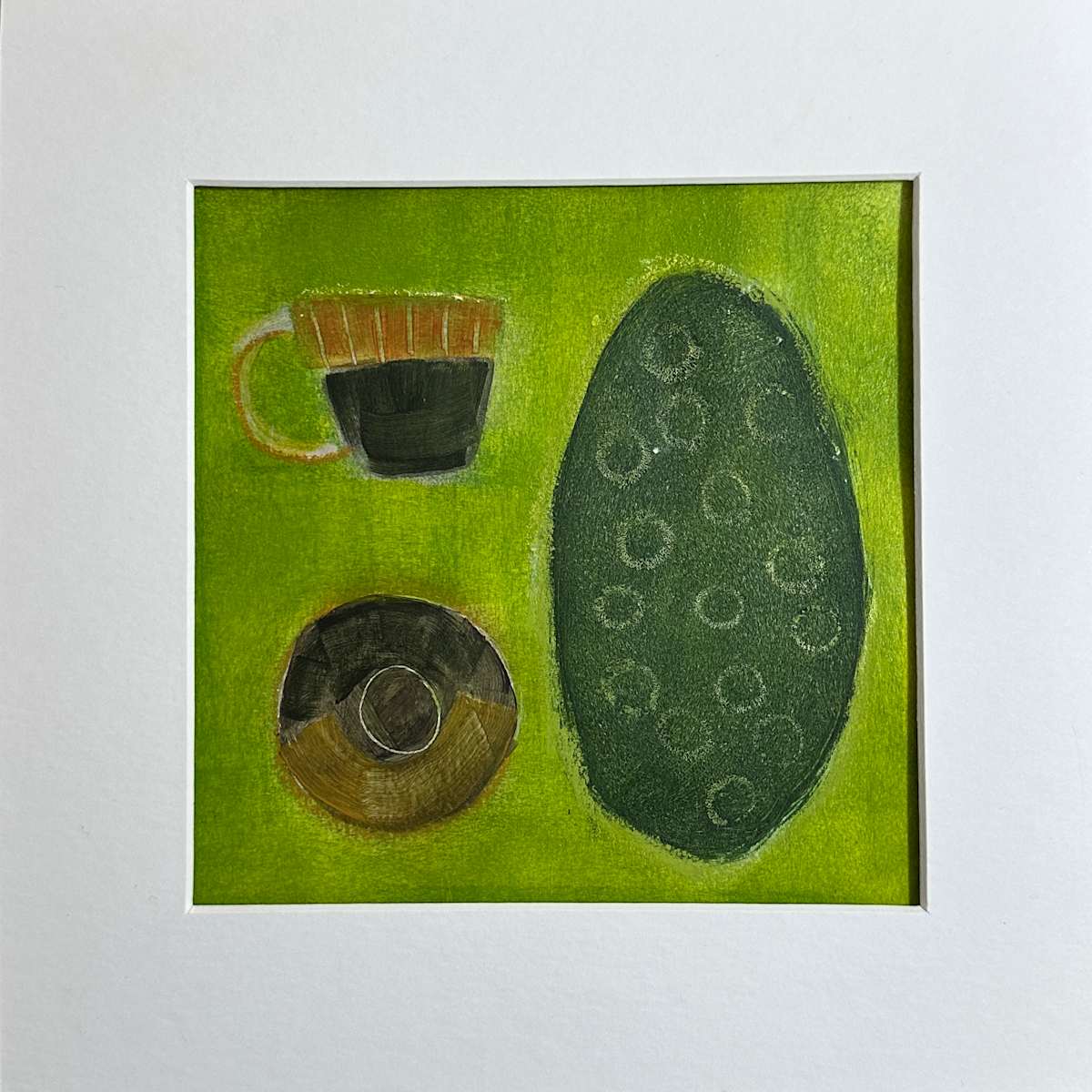 Still life with cup and bowl by Chrissie Richards 