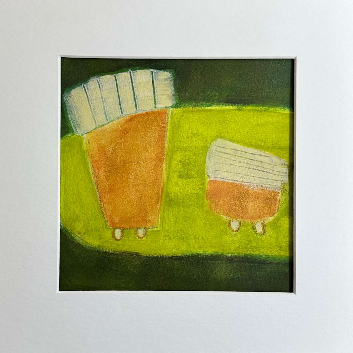 Still life with cups on table by Chrissie Richards 
