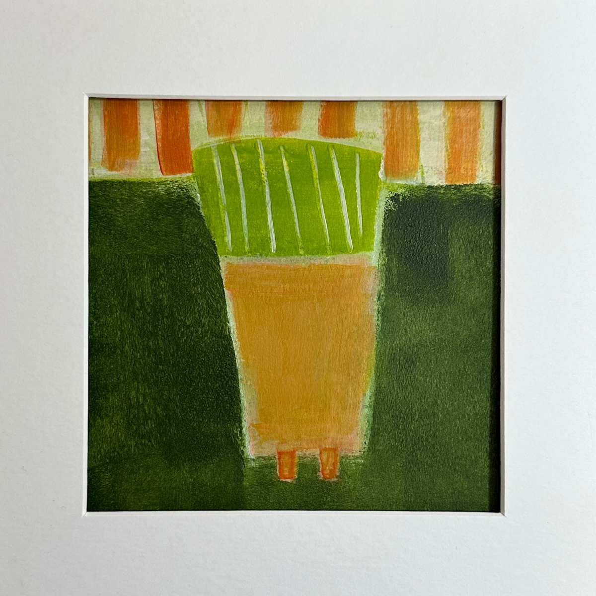 Still life cup in orange and green by Chrissie Richards 