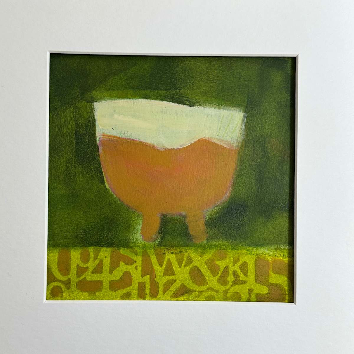Still life orange and white bowl by Chrissie Richards 