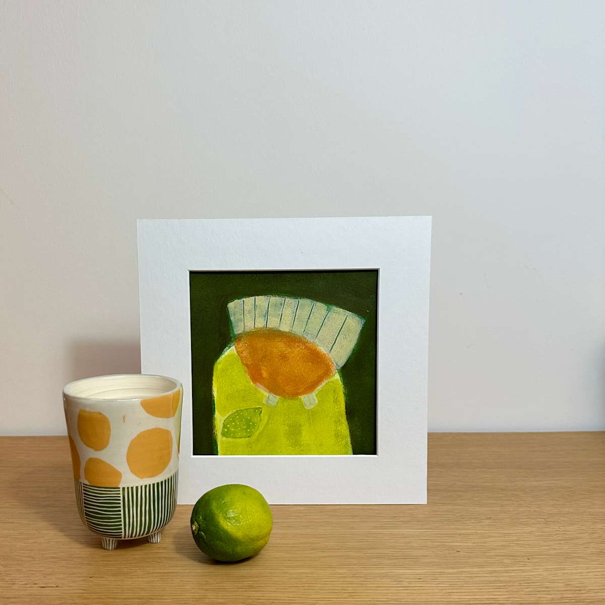 Still life with cup and lime by Chrissie Richards 