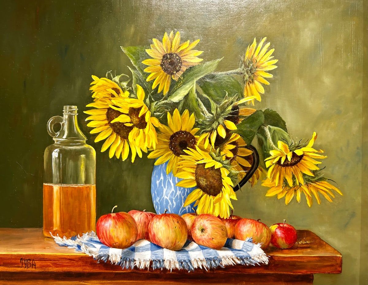 Sunflowers and Cider by Julie Y Baker Albright 