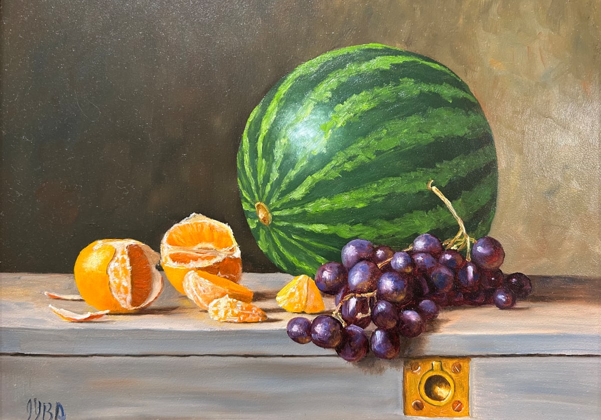 Melon and Clementines by Julie Y Baker Albright, Image 1.