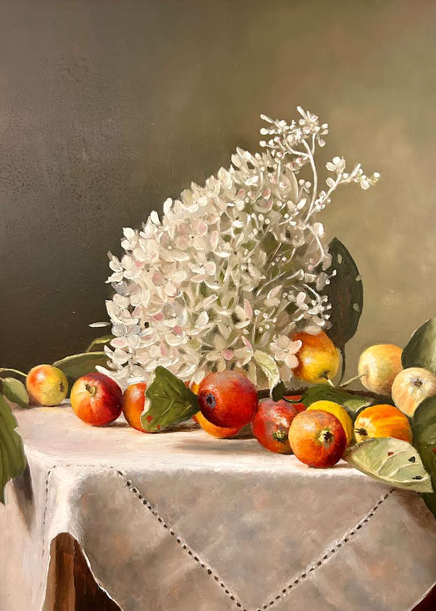 Hydrangeas & Crab Apples by Julie Y Baker Albright, Image 1.