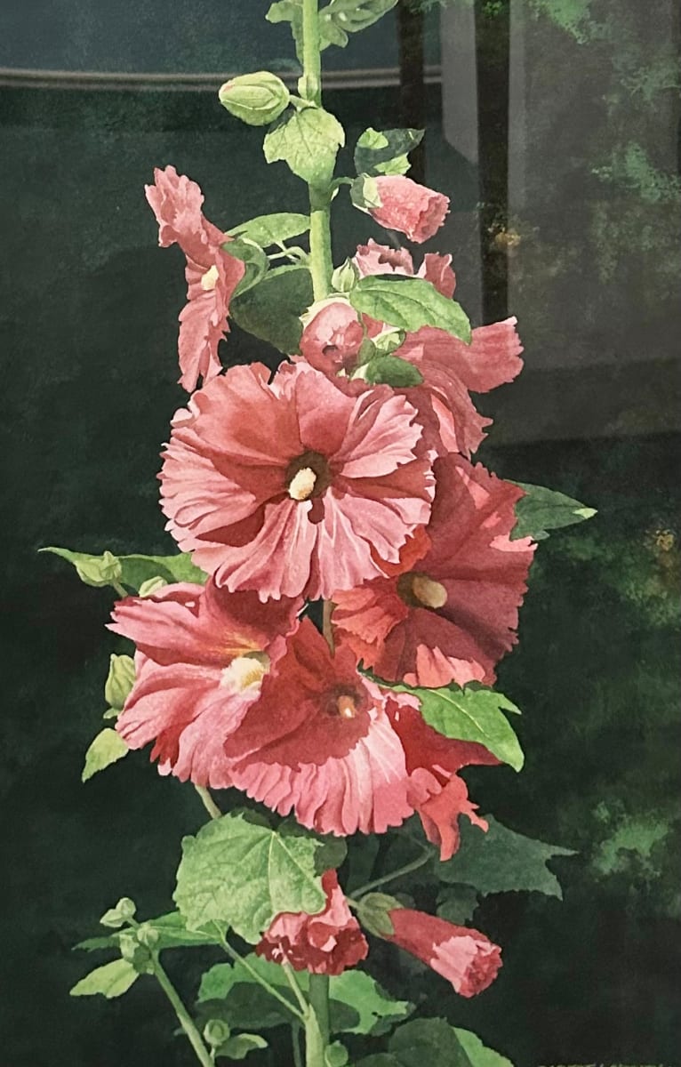 Red Hollyhocks by Robert J. O'Brien 