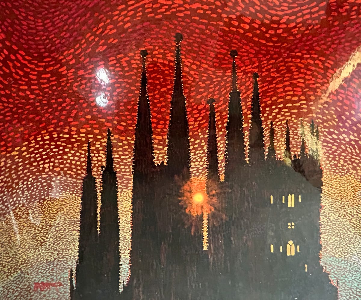 "Fiery Sunset" La Sagrada Familia, Barcelona, Spain by HM Saffer II 