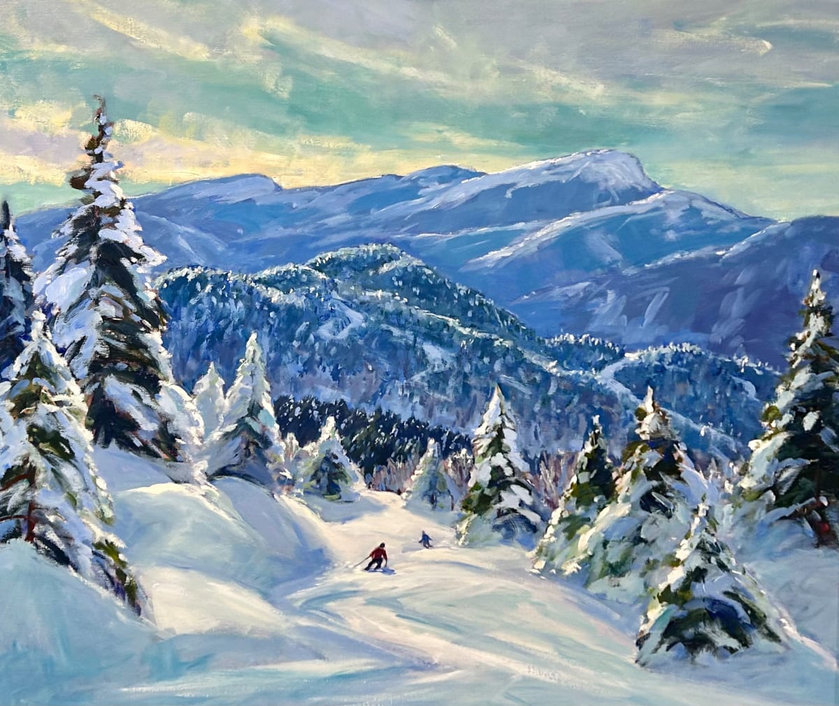 Skiing the Catwalk, at Smugglers Notch by Eric Tobin 