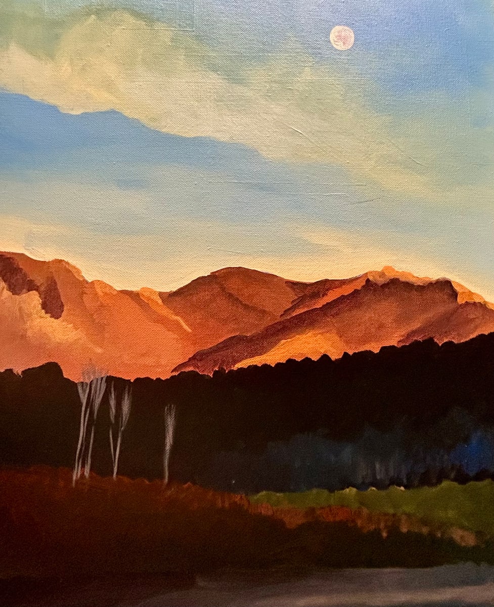 Moon Over Mt. Mansfield by Robert W. Brunelle Jr. 