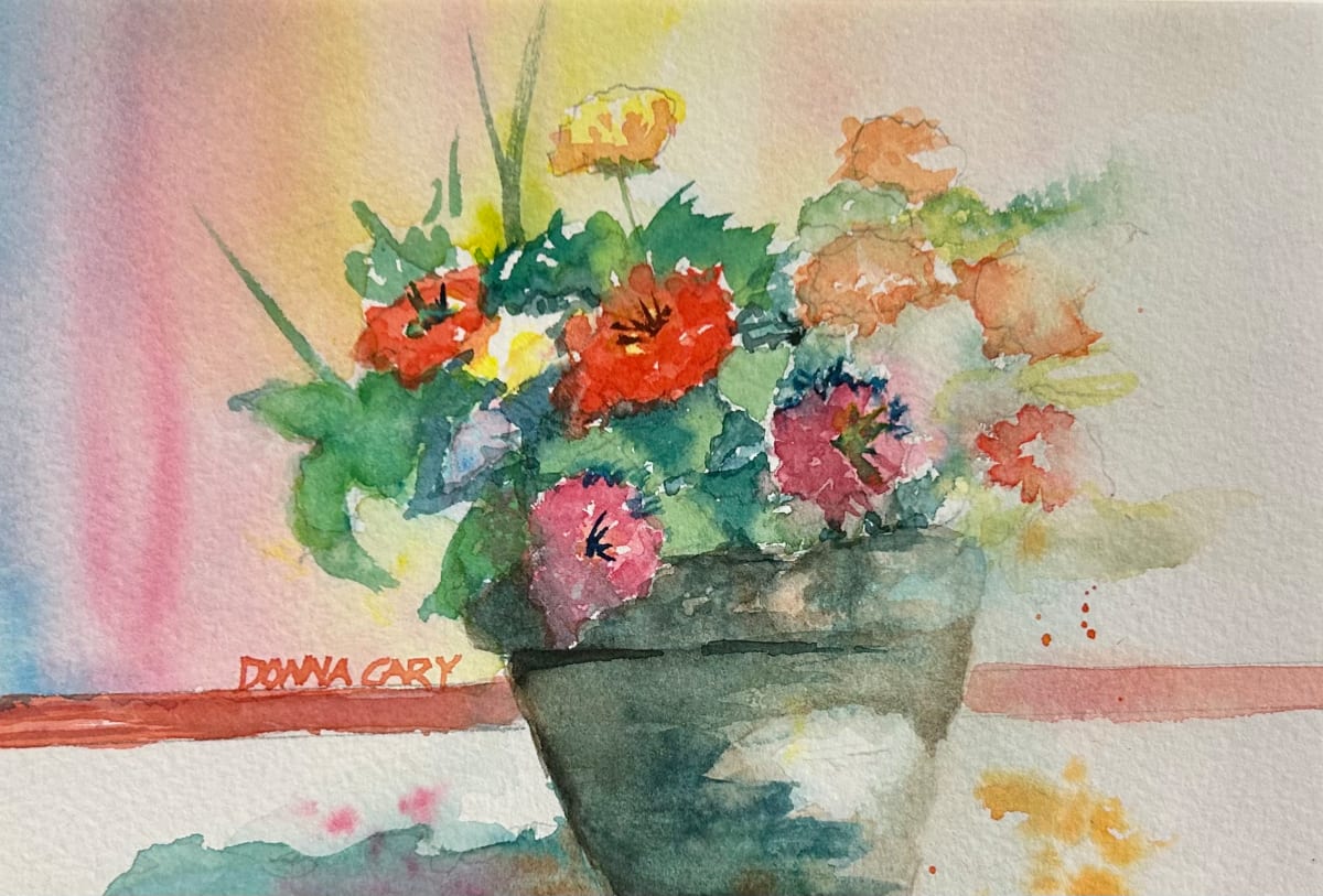 Dahlia Vignette by Donna Cary 