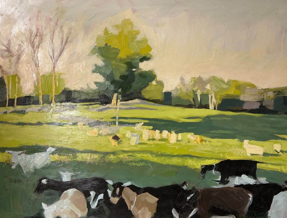 June Pasture, Early Evening Glow II by Hannah Sessions 