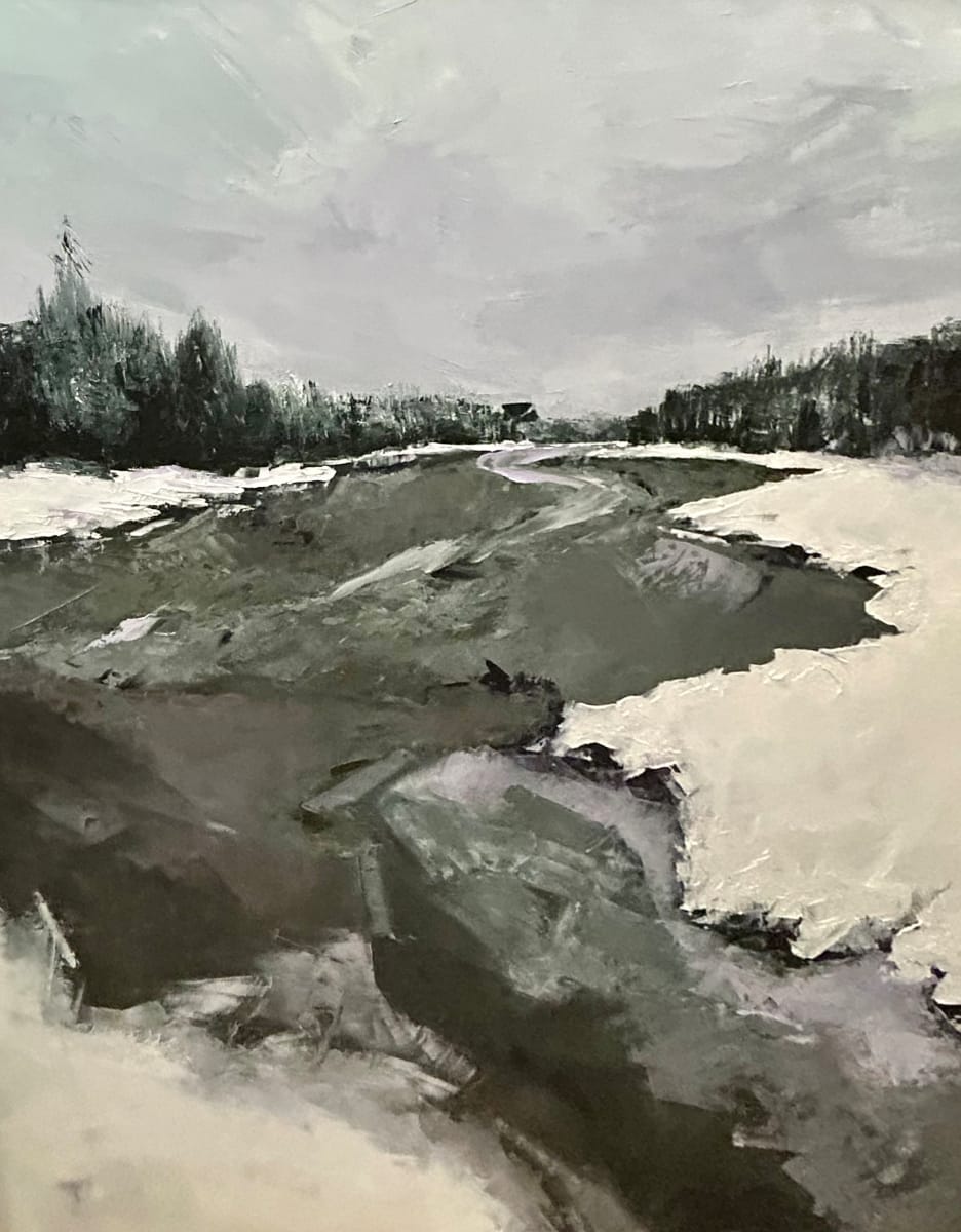 Riverbed and Snow by Janis Sanders 