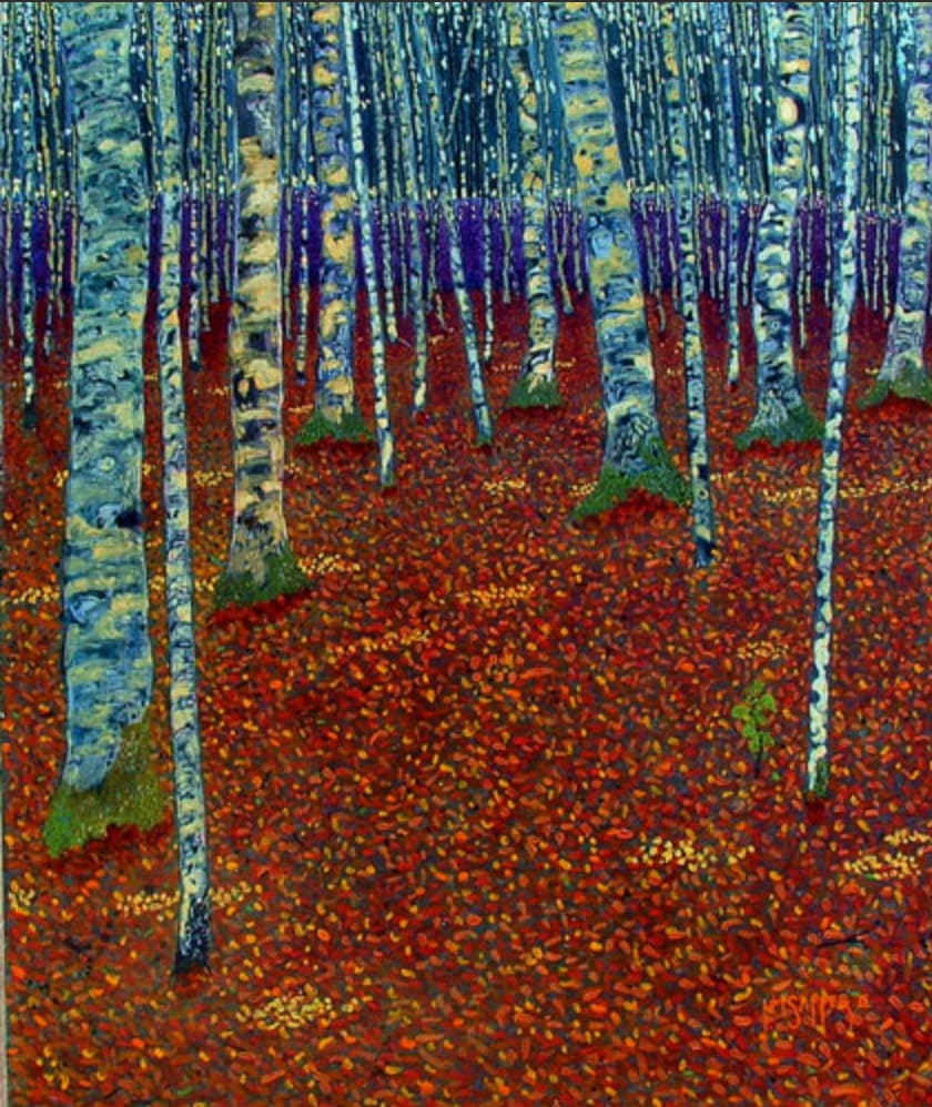 Birches Carpet I by HM Saffer II, Image 2.