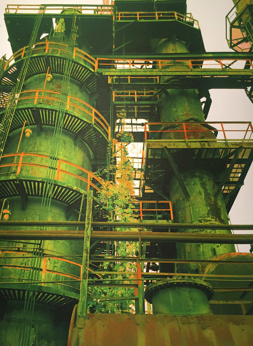 Lush Temple by Charlie Milgrim  Image: Located in Bethlehem, Pennsylvania, the decommissioned Bethlehem Steel factory endures as an unexpected public attraction. During its long reign, from 1857-2003, Bethlehem facilitated many of America's major architectural and industrial efforts of the 19th and 20th centuries. In this series, I am romanticizing the history that lives on in this monumental, dystopian landscape.  