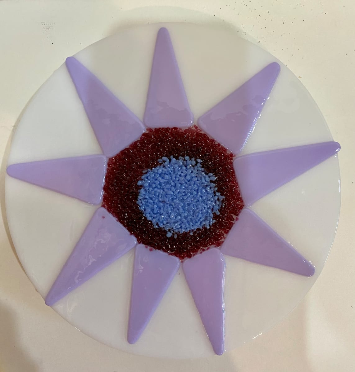 Garden Stake - Flower (neo lav purple center) by Cindy Cherrington, Image 1.