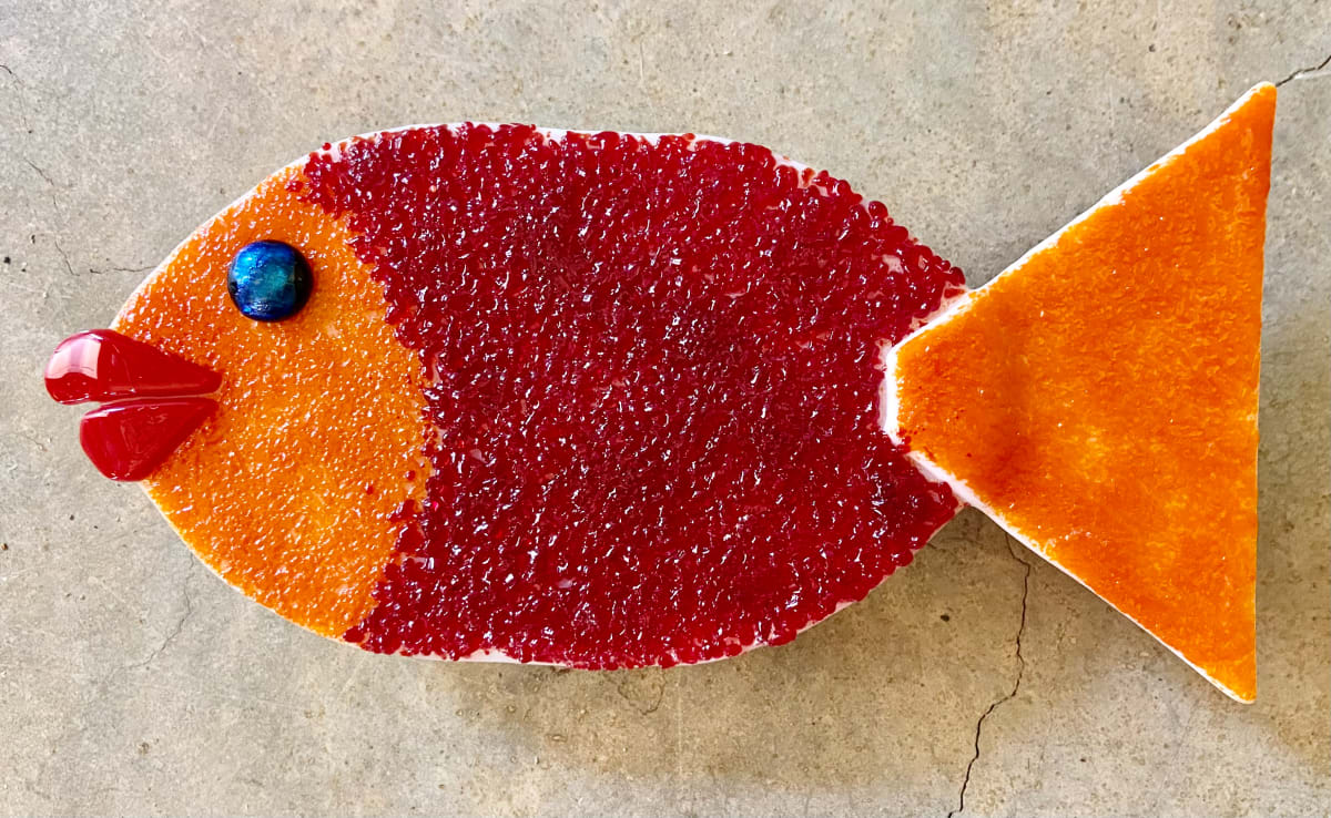 Garden Stake - Fish red, orange tail by Cindy Cherrington, Image 1.