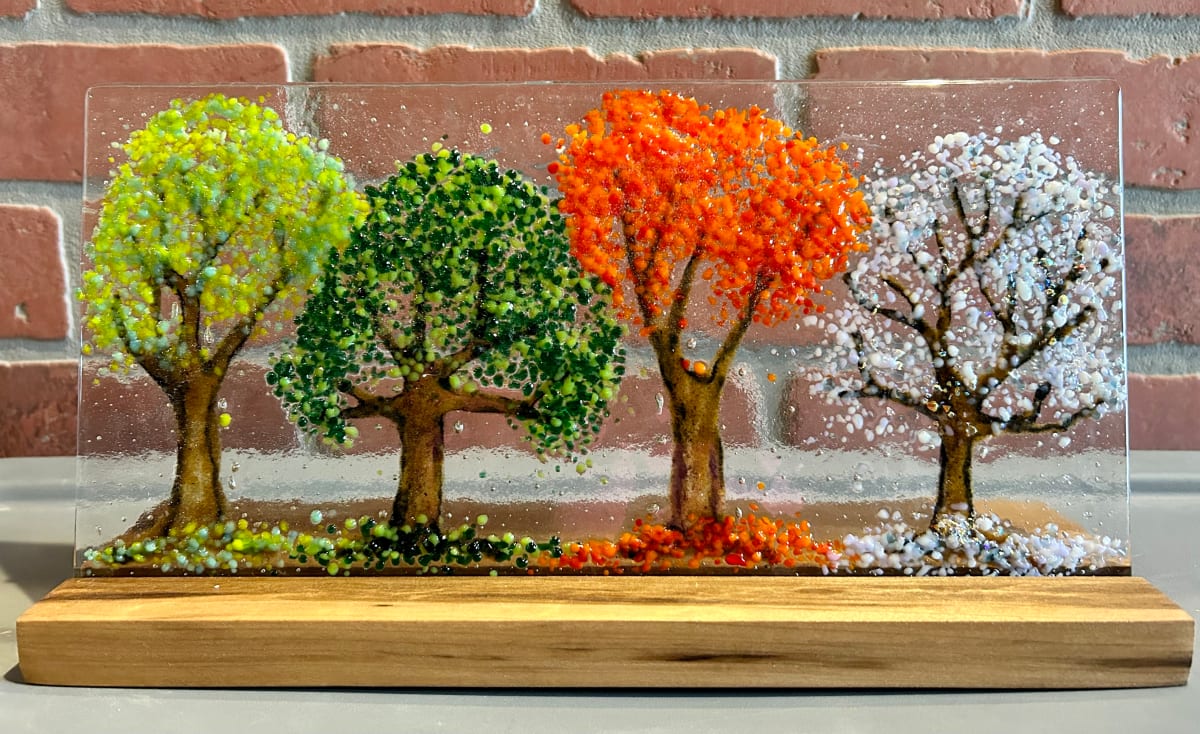 4 Seasons - Oak (spring grn,org/red fall) by Cindy Cherrington 