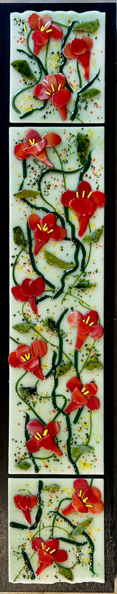 Morning Glories in Red by Cindy Cherrington 