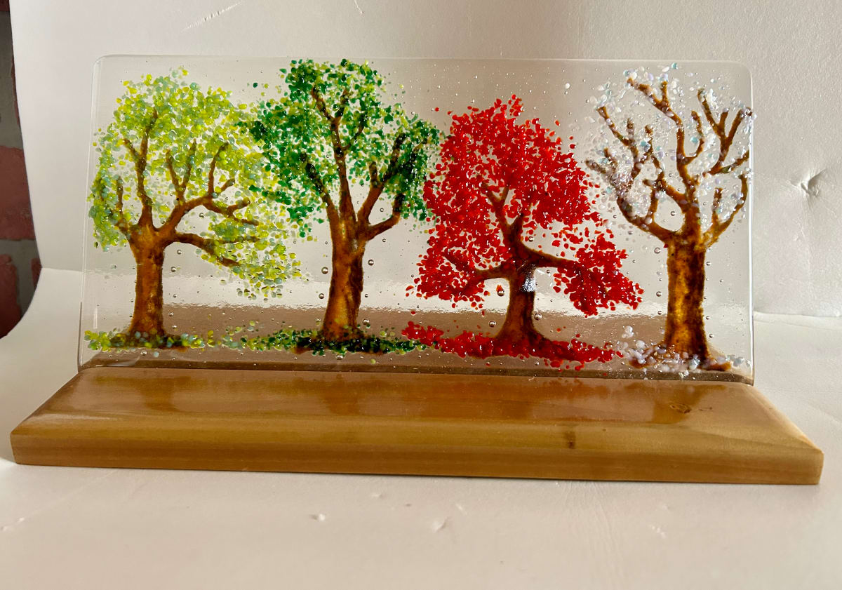 4 Seasons - Oak (red orange) by Cindy Cherrington 