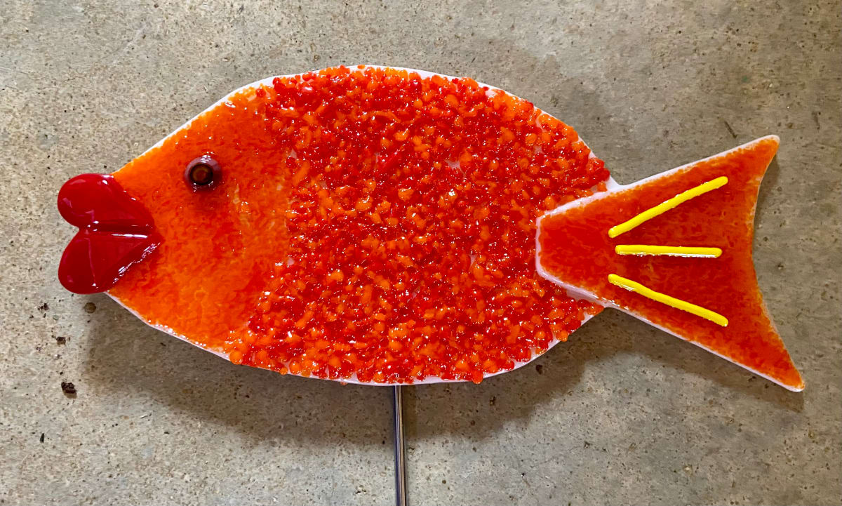 Garden Stake - Fish 1937 by Cindy Cherrington 