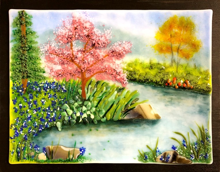 Garden Pond by Cindy Cherrington 