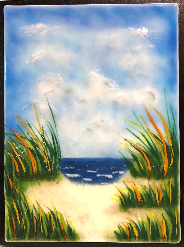 Grassy Beach by Cindy Cherrington 