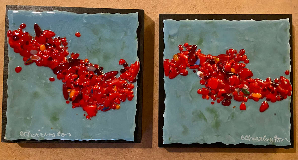 Color Flow (blue with flowing red), Image 1.