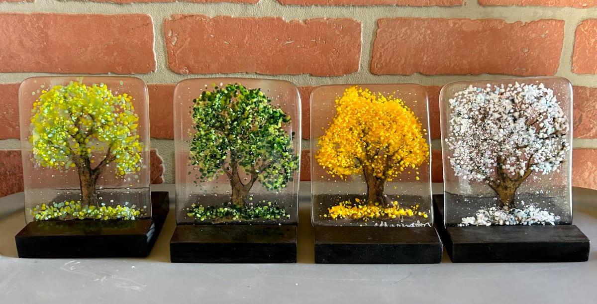 Fantasy Forest - orange yellow by Cindy Cherrington 