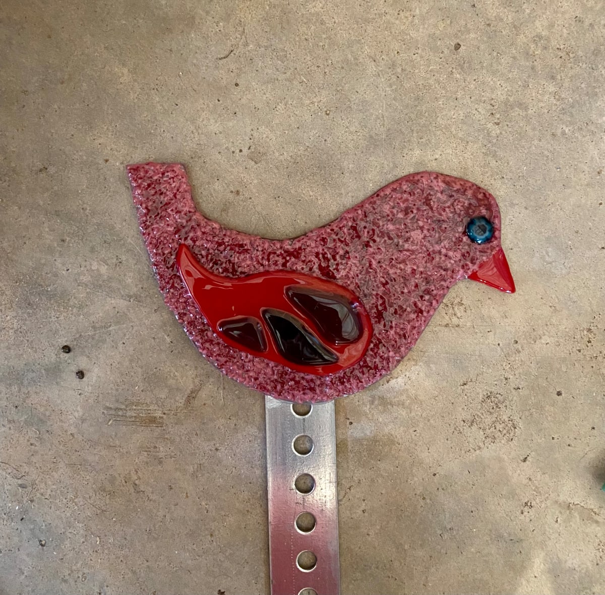 Garden Stake - Purple Bird 