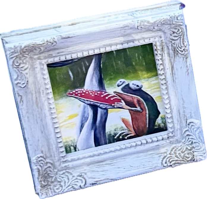 Raindrops Keep Falling Art Print - Framed by Donna Richardson 