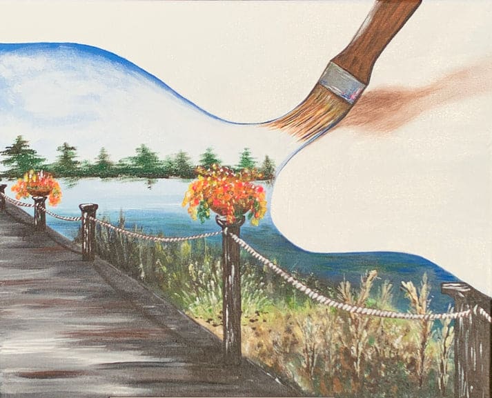 Landscape Brushstroke by Donna Richardson 