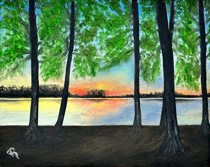 Martin's Reflection: Kowaliga Restaurant's View by Donna Richardson 