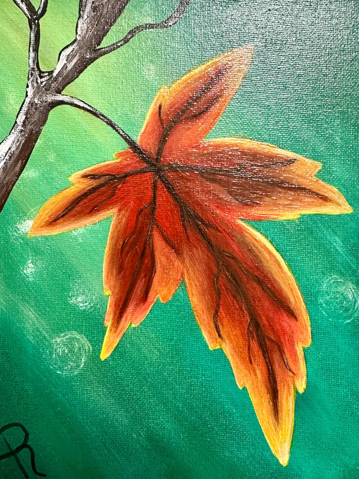 Single Fall Leaf by Donna Richardson, Image 1.