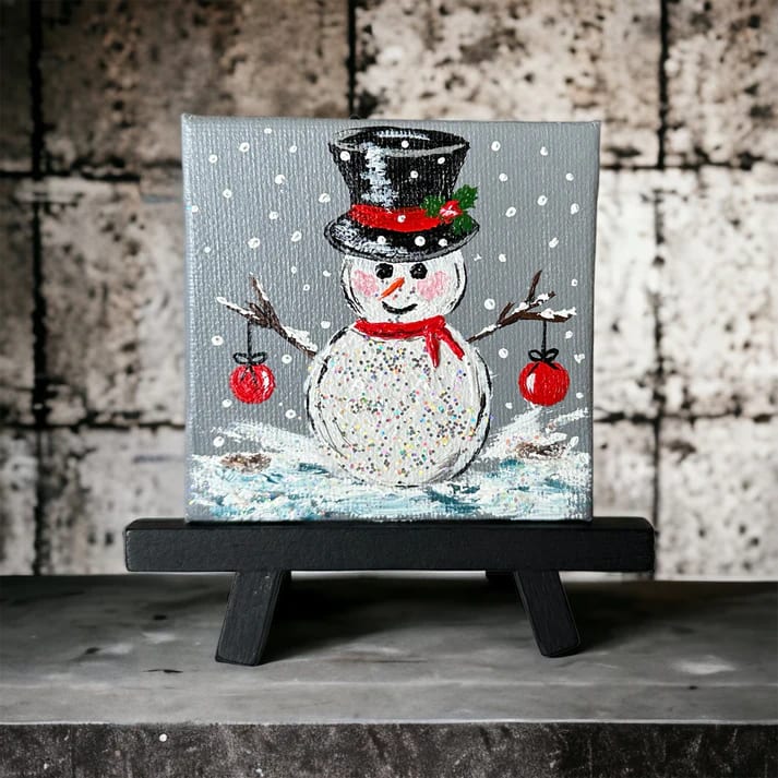 Snowman and Ornaments by Donna Richardson 