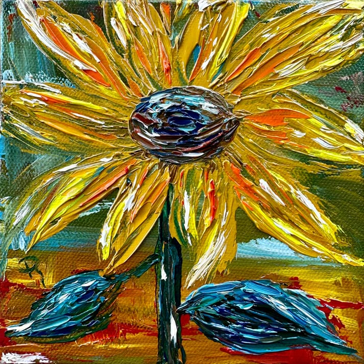 Solitude Sunflower by Donna Richardson 