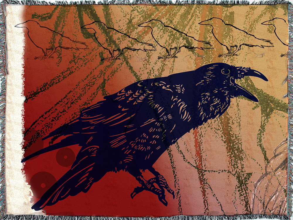 Raven Blanket by Kim Stewart 