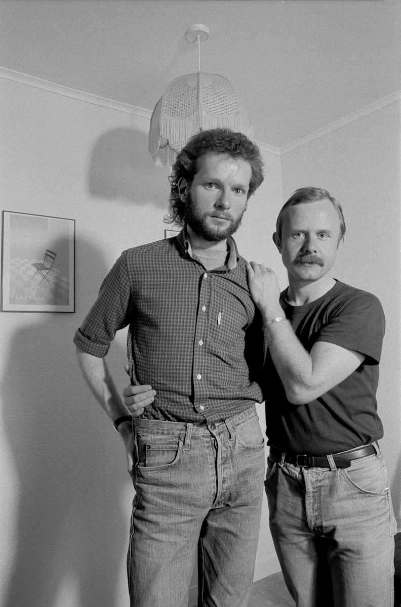 Lovers - Ten Years On, David & Peter Exhibition Print by Sunil Gupta, Image 1.